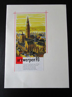 Herdenkingsblad (2x) Antwerpen Culturele Europese Hoofdstad 1993 Met Reeks OBP2495/99 - Erinnerungskarten