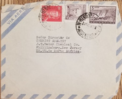 A) 1958, ARGENTINA, FROM MENDOZA TO NEW JERSEY-UNITED STATES, AIRMAIL, DIQUE EL NIHUIL, GUILLERMO BROWN AND GRAL JOSE DE - Sonstige & Ohne Zuordnung