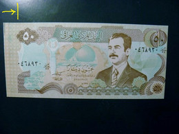 3 Scans Error Printing UNC Banknote Iraq P-83 1994 50 Dinars, Bridge - Iraq