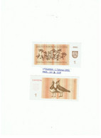 LITHUANIA - 1 TALONAS-1992 , P # 39 , UNC . - Litouwen