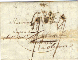 Déboursé De Bayonne Du 26/09/1813 Sur Pli De LYON Du 13/09/1813 - 1801-1848: Precursores XIX