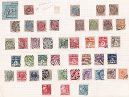 Danemark Petite Collection De 42 Timbres N°2-16-19-22-23-24/29-35/37-39-43-53-69/74 Etc  Tout état - Collezioni