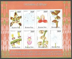 Burkina Faso 2000 African Orchids Michel 1710-1717 Mint Unperforated Sheetlet - Burkina Faso (1984-...)