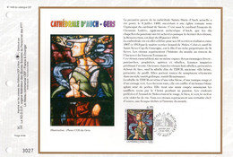 " VITRAIL CATHEDRALE D'AUCH " Sur Feuillet CEF 1er Jour N°té  De 1999 N°YT 3254 Parfait état FDC - Glas & Fenster