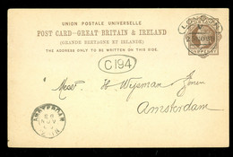 GREAT BRITAIN POSTCARD Uit 1889 Van LONDON ENGLAND  Naar KLEINROND AMSTERDAM  (11.871b) - Lettres & Documents