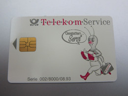 TeleKom Service Chip Card(Bielefeld), Serie 002/8000/08.93, Backside With Imprinted " C340" - T-Series: Testkarten