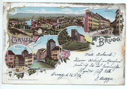 LITHO Gruss Aus BRUGG Gel. 1899 N. Root - Brugg