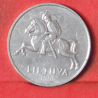 LITHUANIA 2 CENTAI 1991 -    KM# 86 - (Nº39462) - Litouwen