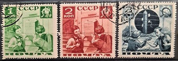 USSR 1936 - Canceled - Sc# 583, 584, 585 - Gebruikt