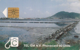 Saint Marteen, SX-TEM-0005B, 60 Units, Beach, 2 Scans.    GEM1B (Not Symmetric Red) - Antilles (Netherlands)