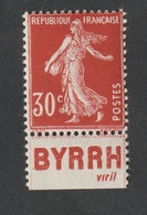 VARIETES - 1937 - 39  -  N°360b  - Avec Bande Publicitaire  -   Neuf Sans Charnière  - - Neufs