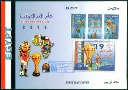 EGYPT / 2019 / AFRICAN NATIONS CUP / SPORT / FOOTBALL / CAF / MAP / FLAG / TUT / FDC - Covers & Documents