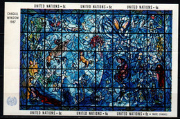 TEMATICA ARTE - 1967 - MARC CHAGALL - VETRATA DEL PALAZZO DELL'ONU - MNH - Verres & Vitraux