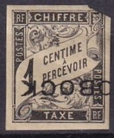 OBOCK - 1 C. Taxe De 1892 Neuf Avec Surcharge Renversée Neuf FAUX - Nuovi