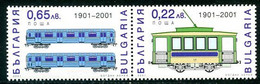 BULGARIA 2001 Centenary Of Electrified Transport MNH / **.  Michel 4503-04 - Nuovi