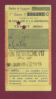 030121D - TICKET CHEMIN DE FER - 1re Cl N°108393C Paris à Lyon Et à La Méditerranée Trajet Aller Lyon à Culoz 1913 - Europe