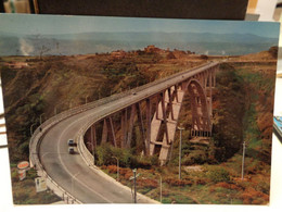 Cartolina Catanzaro Ponte Sulla Fiumarella Luce D'arco 235 Metri 1967 Insegna Benzina Esso, Api - Catanzaro