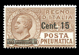 REGNO Posta Pneumatica 1924 15c. Su 10c. MNH** Bruno Integro - Poste Pneumatique