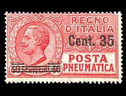 REGNO Posta Pneumatica 1925 35c. Su 40c. MNH** Rosso Integro - Posta Pneumatica