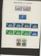 ST PIERRE ET MIQUELON - N° 312 A 324 NEUF CHARNIERE - 1944 -COTE : 17,10 € - Unused Stamps