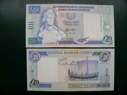 Unc Banknote Cyprus 20 Pounds 2004 P-63c Bust Of Aphrodite Boat Ship Bird Pottery - Cyprus