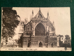 Exeter Cathedral, West Front, Circa 1910 - Exeter