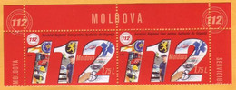 2019 Moldova Moldavie Unique National Service For Emergency Calls - 112 Mint 2v Health First Aid Police Firefighters. - Medicina