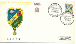 1er Jour Armoiries D'Alger 7.03.1959 N° 1195 - Other & Unclassified