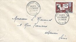 Premier Jour Palmes Académiques 24.01.1959 N°1190 - Sonstige & Ohne Zuordnung