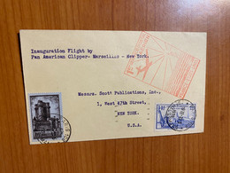 Vol Inaugural Marseille - New York 1939 - 1927-1959 Storia Postale