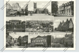 5180 ESCHWEILER, Gruß Aus.., Hauptbahnhof, Hospital, Amtsgericht, Oberschule....1958 - Eschweiler