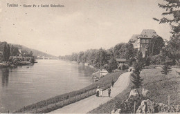 CARTOLINA: TORINO - FIUME PO E CASTEL VALENTINO (MOVIMENTATA) NON VIAGGIATA - F/P - B/N - LEGGI - Fiume Po