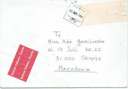 Big Cover Don Mills Canada SPECIAL DELIVERY EXPRES Letter Via Macedonia 1994 - Covers & Documents