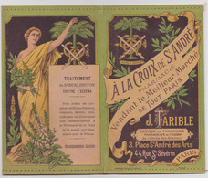 Calendrier  Pochette 1902 Publicité Pharmacie Tarible Croix Saint André Rue Saint Séverin Paris 75 2éme Semestre - Petit Format : 1901-20