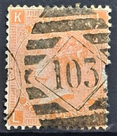 GREAT BRITAIN 1865 - Canceled - Sc# 43a - Plate 12 - 4d - Usati