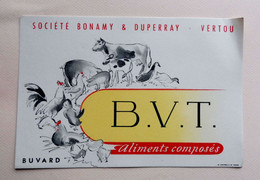 Ancien Buvard Publicitaire  Aliments Composé B.V.T.  Société BONAMY & DUPERRAY  VERTOU - Agriculture