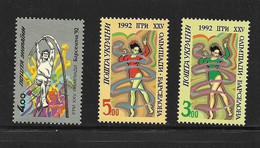 UKRAINE 1992 JO BARCELONE  YVERT N°175/77  NEUF MNH** - Summer 1992: Barcelona