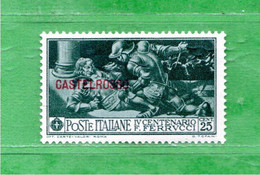 (Riz) Colonie Italiane  **- 1930 - EGEO - CASTELROSSO. FERRUCCI. 25 CENT.  Unif. 13.   MNH - Castelrosso