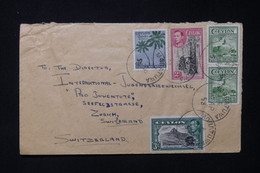 CEYLAN - Enveloppe De Moratuwa En 1953 Pour La Suisse - L 83708 - Sri Lanka (Ceilán) (1948-...)