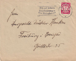 DANZIG  1938 LETTRE POUR FREIBURG - Cartas & Documentos