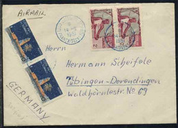 COTE DES SOMALIS - POSTE MARITIME - SS PENRITH CASTLE / 1951 LETTRE POUR L'ALLEMAGNE (ref 3308) - Lettres & Documents