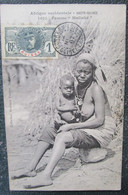 Guinée  Haute  Femme Malinke    Cpa Timbrée Afrique Occidental - French Guinea