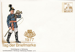 BRD, PU 108 C1/011a,  BuSchl. 30, Tag Der Briefmarke 1977, LV Hamburg/Schleswig Holstein - Privé Briefomslagen - Ongebruikt