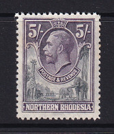 Northern Rhodesia: 1925/29   KGV     SG14     5/-    MH - Rhodesia Del Nord (...-1963)