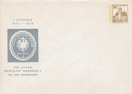 BRD, PU 108 D2/003, BuSchl. 30, 100 Jahre Postamt Bremen,  Auflage 260 Stück - Privé Briefomslagen - Ongebruikt