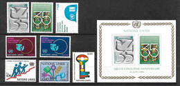 ONU Genève N° 88 à 95 & Bloc 2 Neufs * * TB =MNH  VF à La Faciale De 1980  Moins 20 %     Les  Moins Chers Du Site ! ! ! - Ongebruikt