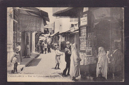 CPA Maroc > Casablanca Devanture Magasin Commerce Shop écrite Marchand De Cartes Postales - Casablanca