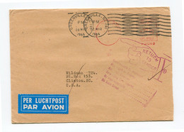 1984 Enveloppe Naar Usa - Retour Naar Belgie - RTS - Return To Sender - Zuruck - Stempel Greenville - 1980-99