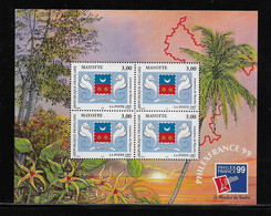 MAYOTTE ( FRMAY - 205 )  1999  N° YVERT ET TELLIER  N° 1  N** - Blocks & Kleinbögen