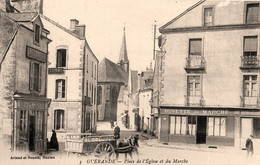 Guérande * La Place De L'église Et Du Marché * Buvette Du Marché * Papeterie Librairie - Guérande